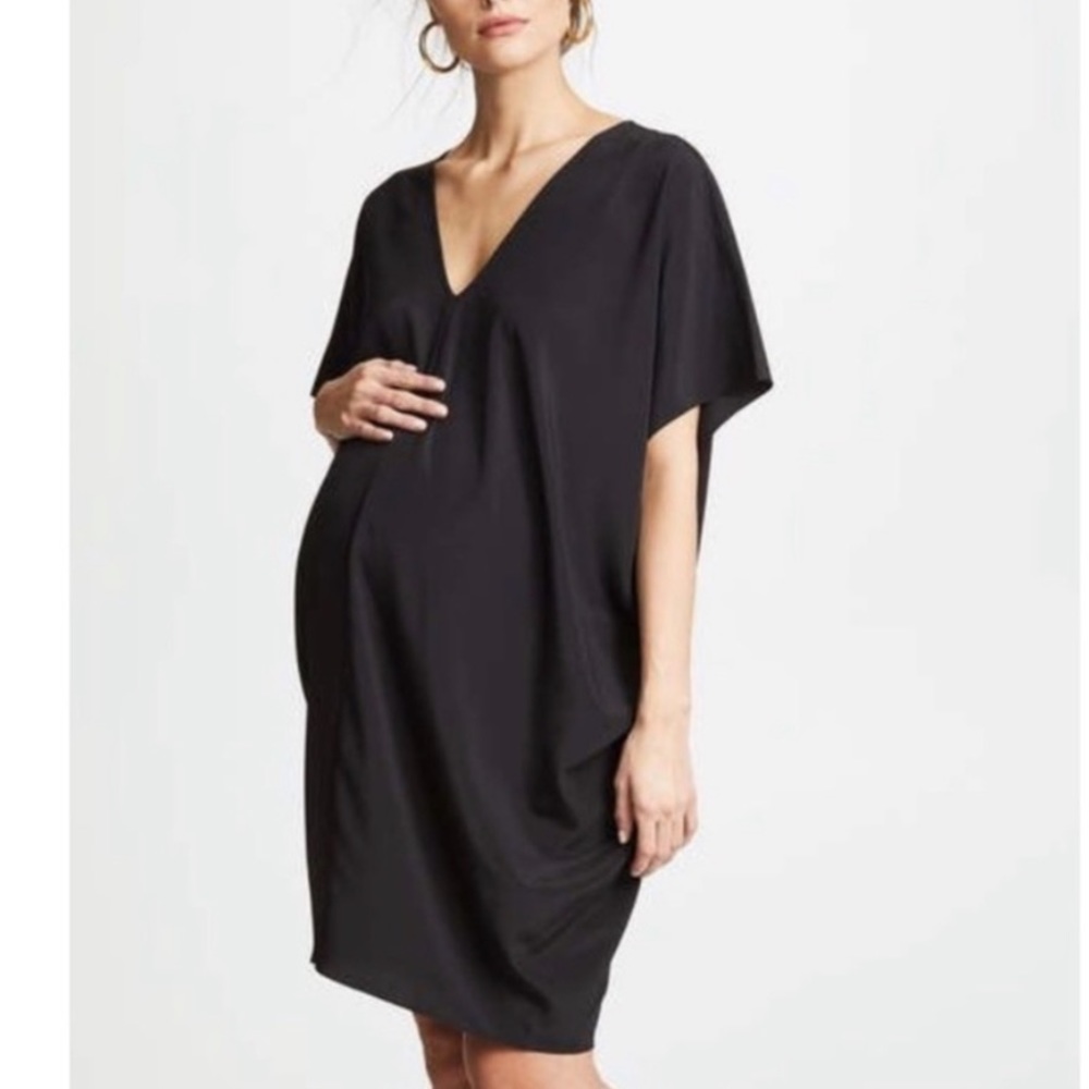 Hatch maternity slouch dress black